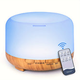USB-Powered Wood Grain Aromatherapy Diffuser with Remote Control