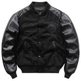 Men's Retro Embroidered Print Thick Baseball Jacket
