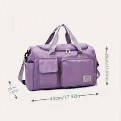 Large Capacity Short-Distance Travel Bag for Women Dry Wet Separation with Shoe Position Sports Gym Bag Casual Student Luggage Bag Men