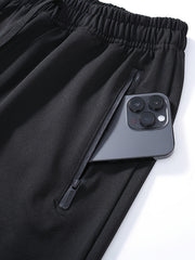 3pcs, Men's Pants Sports Casual, Stretch Loose, Premium, Zipper Leg Pants, Outdoor, Gifts, Men's Sweatpants,, Sweatpants Men, Joggers for Men, Pants for Men, Men's Trousers, Gifts for Men, Mens Christmas Gifts, Mens Gifts Ide