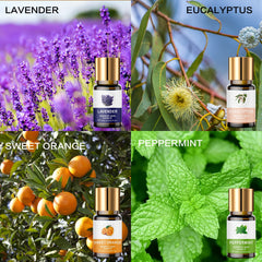 Essential Oil Set, Essential Oil 8*0.34oz Wooden Box Set, Essential Oil Set (lavender, Mint, Vanilla, Sweet Orange, Jasmine, Eucalyptus, Ylang Ylang, Osmanthus