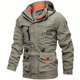 Casual Multi-pocket Thin Jacket For Spring Fall - Lightweight Zip Up Hooded Jacket Coat - Men's Jacket For Outdoor - For Men - Suitable for Casual Wear, Hiking, Travel - Perfect Gift for Outdoor Enthusiasts