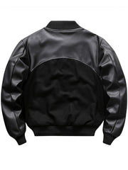 Men's Retro Embroidered Print Thick Baseball Jacket