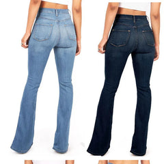 2022 Spring/Summer New Trousers High Waist Boot Cut Jeans For Women Fashion Casual Slim Denim Flared Pants Plus Size S-4XL