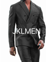Latest Design Shiny Jacket Pants Double Breasted Peak Lapel Men Suits Terno Masculino Tuxedo Groom Wedding Prom Party