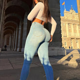 Women's Jeans Mid Waist Stretch Skinny Denim Pants 2023 Blue Retro Washed Elastic Slim Pencil Trousers