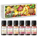 EUQEE 6pcs Fragrance Oils Set 10ml Aroma Oil Gift Box For Humidifier Diffuser Candle