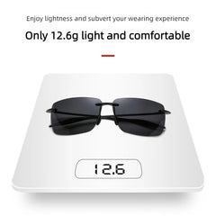 Ultralight TR90 Sunglasses Men Women Frameless Driver Driving Sun Glasses