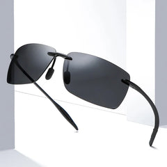 Ultralight TR90 Sunglasses Men Women Frameless Driver Driving Sun Glasses