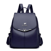 Luxury Designer Fashion Backpack Pu Leather Female Large Capacity Travel Bagpack
