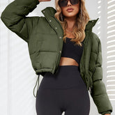 New Women's Jacket Hooded Warm Coat with Drawstring Design