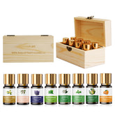 Essential Oil Set, Essential Oil 8*0.34oz Wooden Box Set