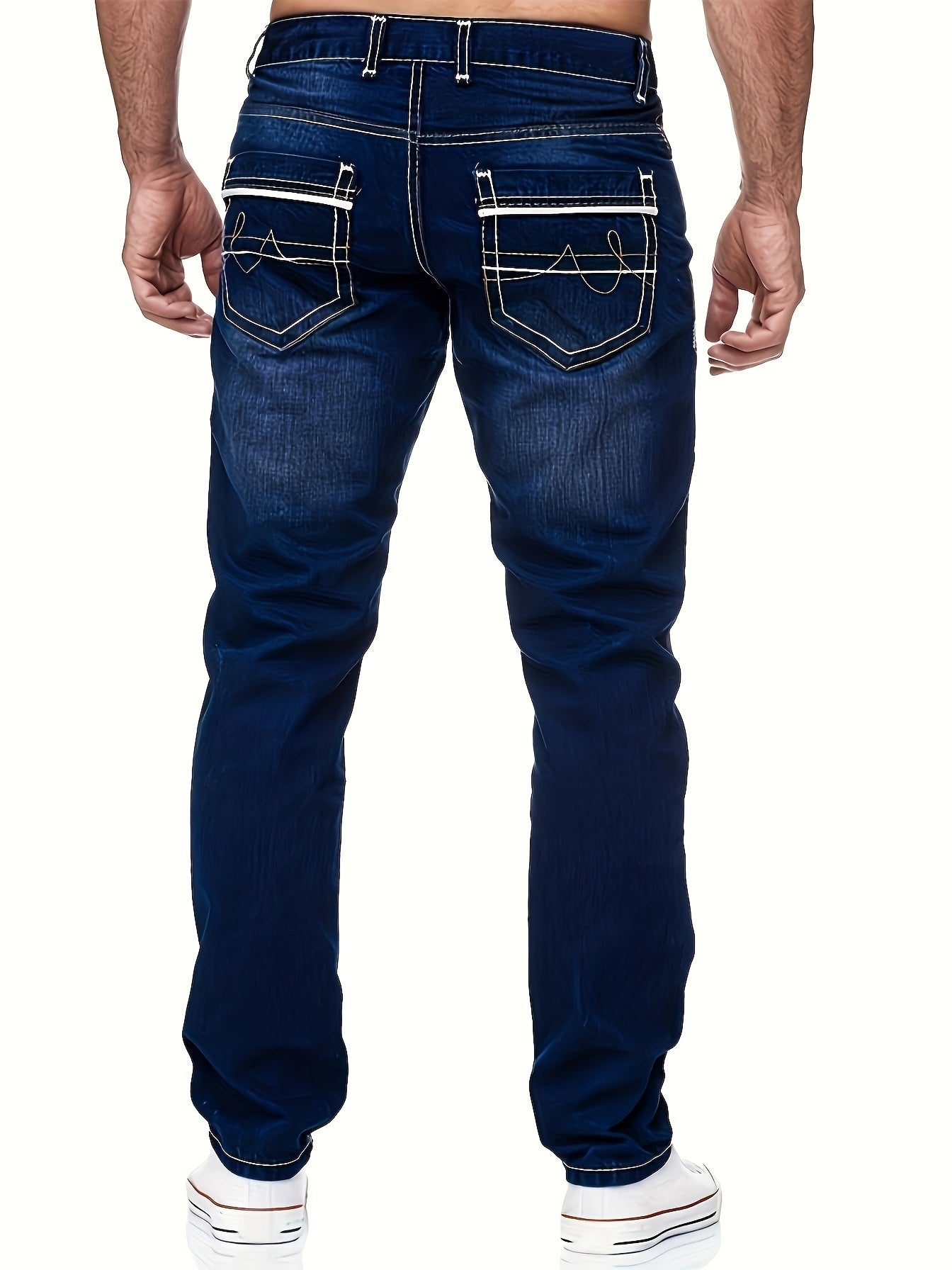 Comfy Street Style Denim Pants - Distressed, With Multiple Pockets, Fashionable and Casual Wear for Men