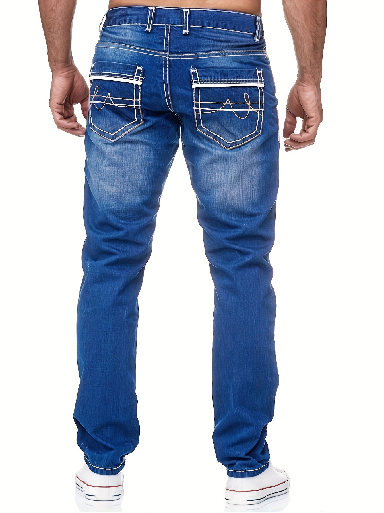 Comfy Street Style Denim Pants - Distressed, With Multiple Pockets, Fashionable and Casual Wear for Men