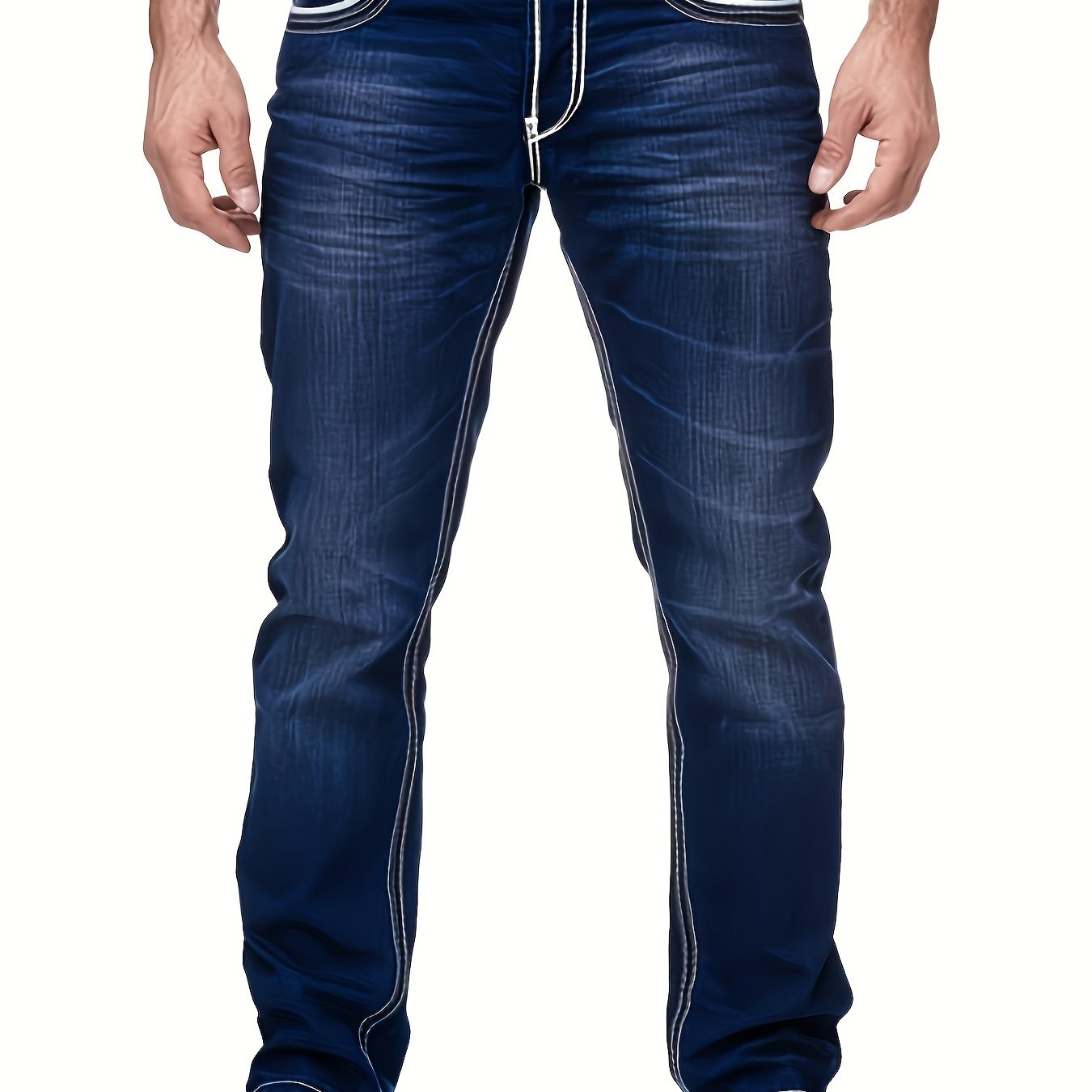 Comfy Street Style Denim Pants - Distressed, With Multiple Pockets, Fashionable and Casual Wear for Men