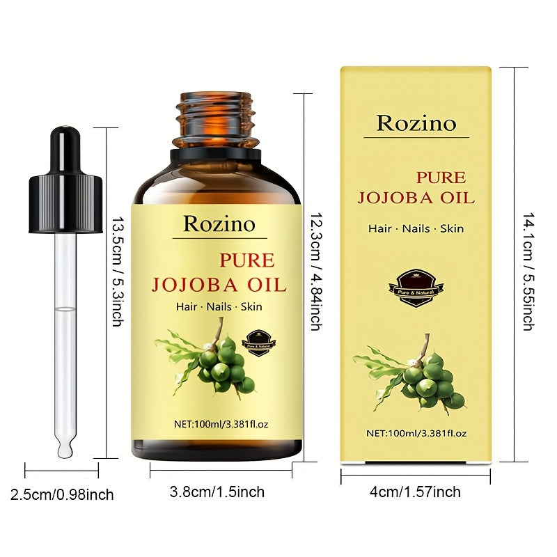 Natural Jojoba Oil Essential Oil:, Suitable for Massage, Skincare, Gua Sha, Showering, Facial Care, Body Care, Nail Care, Hair Care, And Eyelash Care