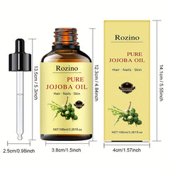Natural Jojoba Oil Essential Oil:, Suitable for Massage, Skincare, Gua Sha, Showering, Facial Care, Body Care, Nail Care, Hair Care, And Eyelash Care