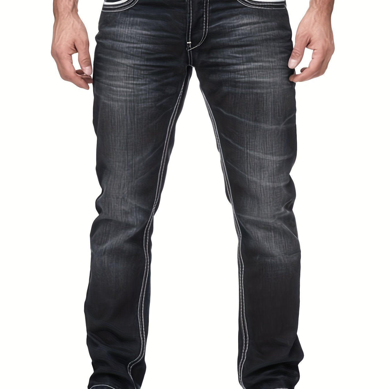 Comfy Street Style Denim Pants - Distressed, With Multiple Pockets, Fashionable and Casual Wear for Men