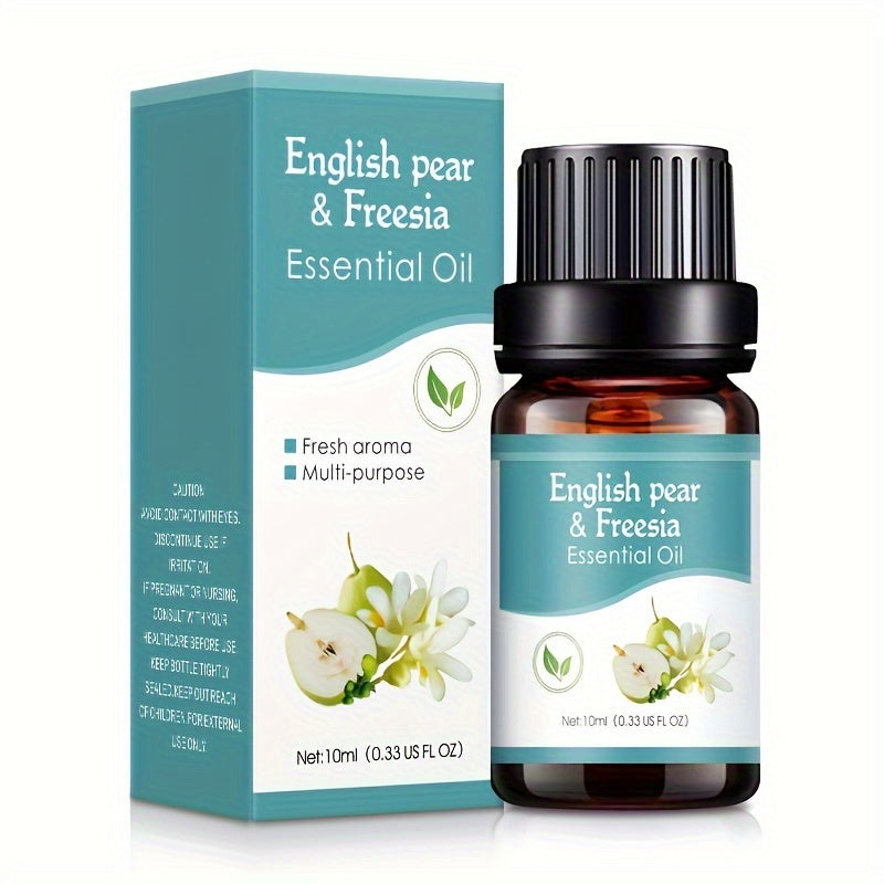 10ml Essential Oil Set - Relaxing Lavender, Uplifting Lemongrass, Romantic Rose - Fragrance Oils for Diffuser, Humidifier - Nourishing Skin and Hair, All Skin Types, Alcohol-Free, For Home, Bathroom, Office Use