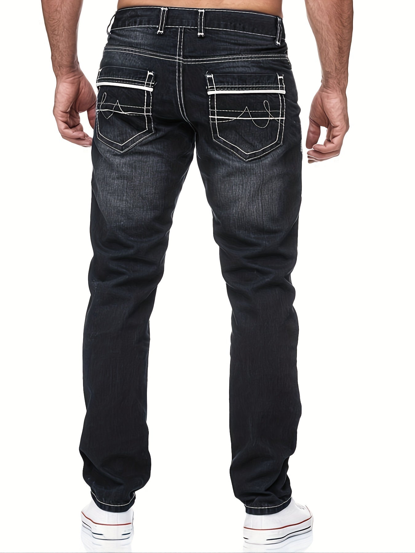 Comfy Street Style Denim Pants - Distressed, With Multiple Pockets, Fashionable and Casual Wear for Men