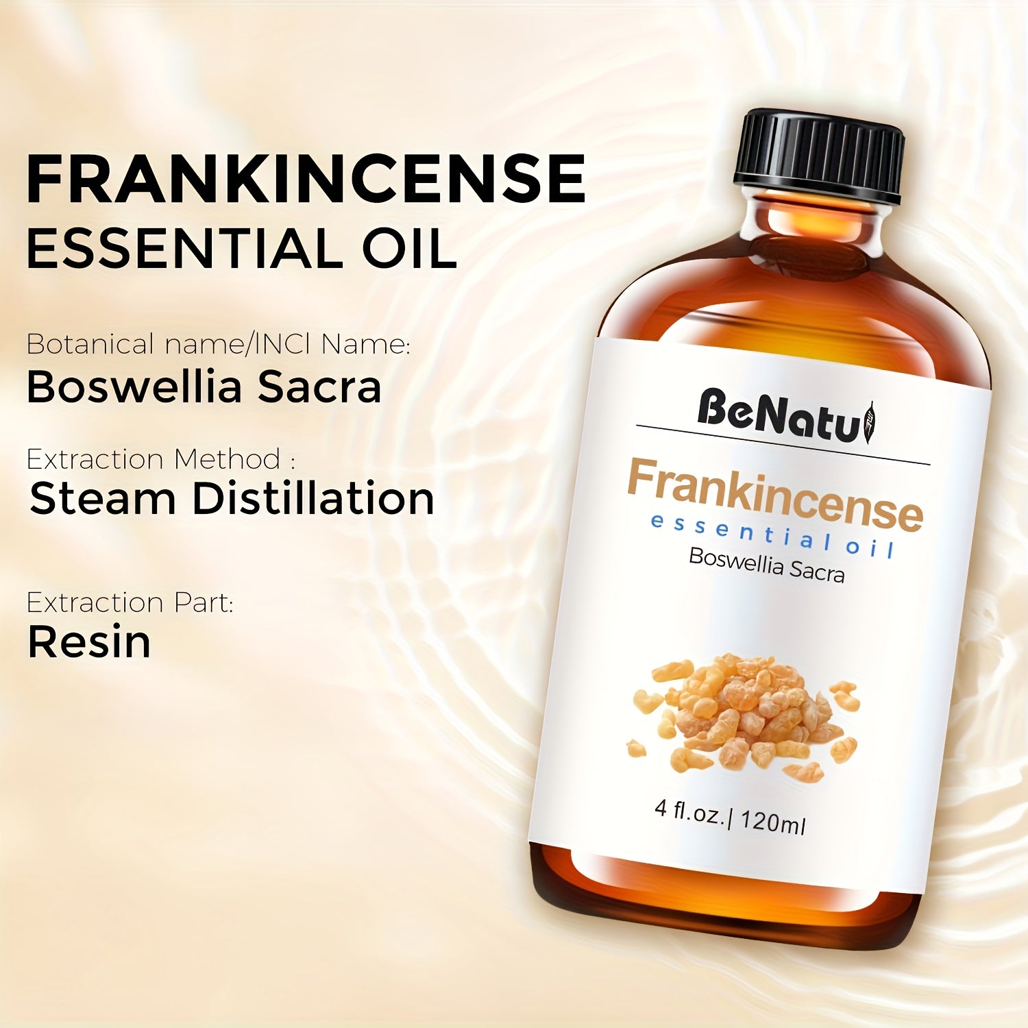Frankincense Essential Oil 4.06oz - Long-lasting Woody Aroma, Suitable For Diffusers, Humidifiers And | Large Bottle, Suitable For Home And Hotel Fragrances | Warm Resin Scent, Perfect For Meditation Or DIY Candle Making
