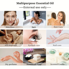 3.38oz Lavender Essential Oil, for Massage, Light Beige Care, Scraping, Shower, Diffuser Relaxing Essential Oil, Face, Body, Nails, Hair, Eyelash Care