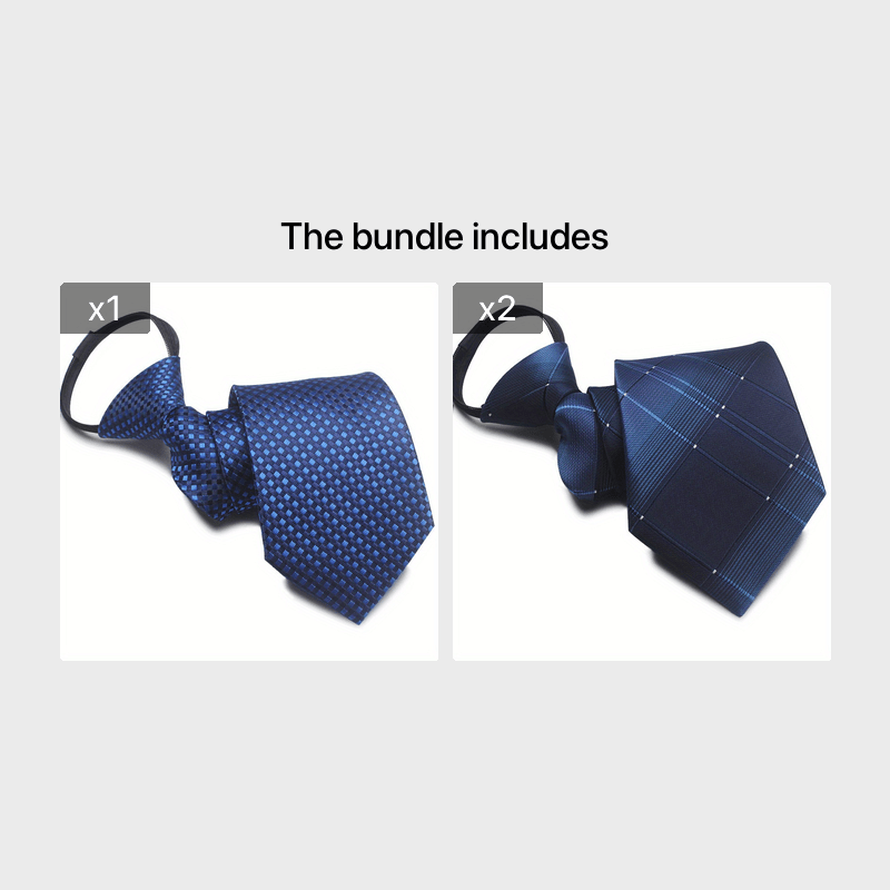 1pc 7CM/2.75inch Easy-Pull Lazy Tie - Convenient, One-Handed Adjustment, Time-Saving, Stylish Accessory for Business, Leisure - Ideal Gift Choice for Men, Navy Blue Series