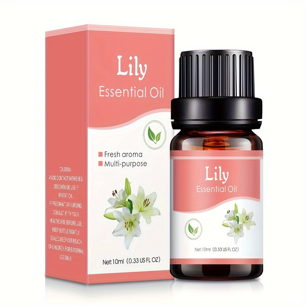 10ml Essential Oil Set - Relaxing Lavender, Uplifting Lemongrass, Romantic Rose - Fragrance Oils for Diffuser, Humidifier - Nourishing Skin and Hair, All Skin Types, Alcohol-Free, For Home, Bathroom, Office Use