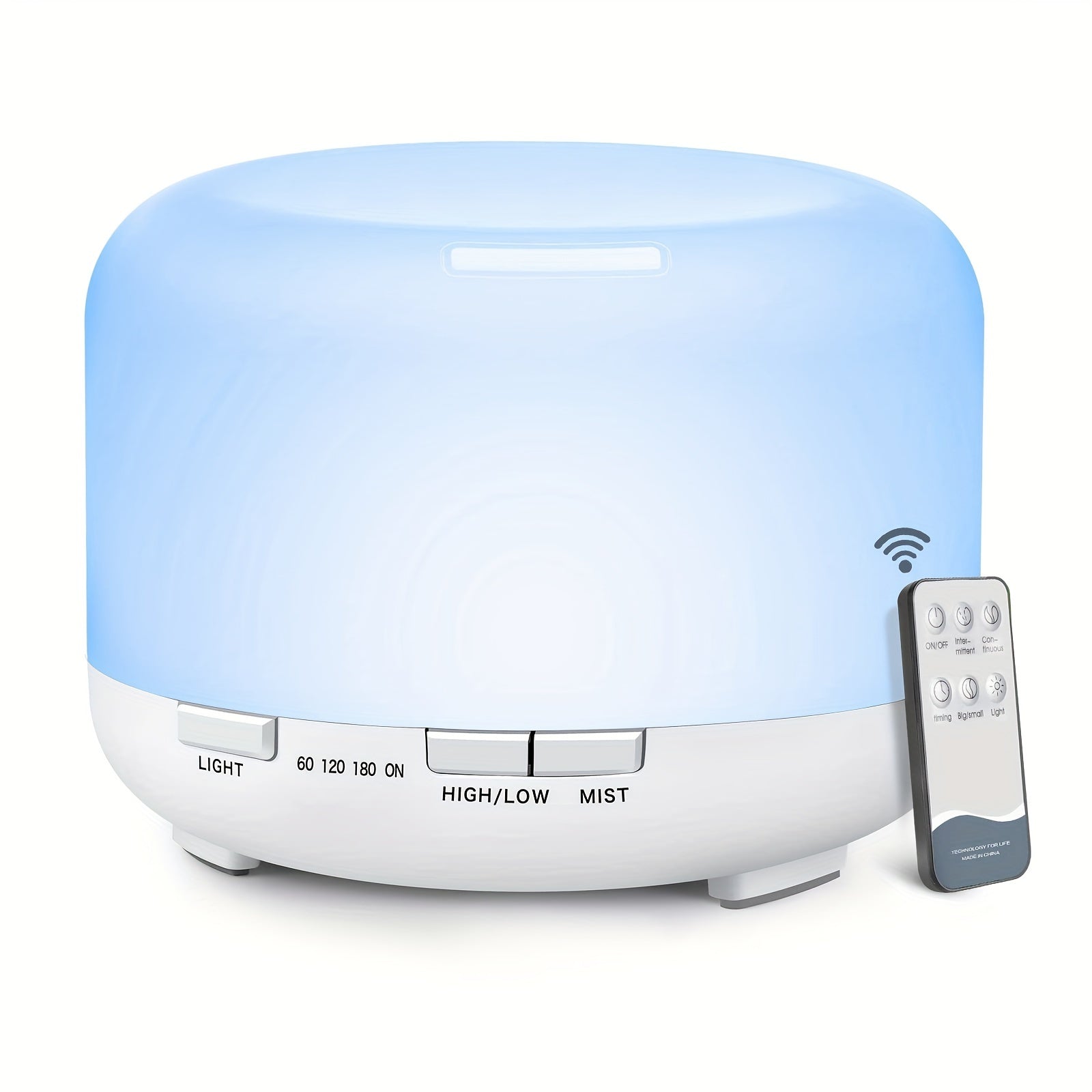 500ml USB-Powered Wood Grain Aromatherapy Diffuser with Remote Control - Auto Shut-Off and Soothing Essential Oil Aroma for Home, Office, and Bedroom