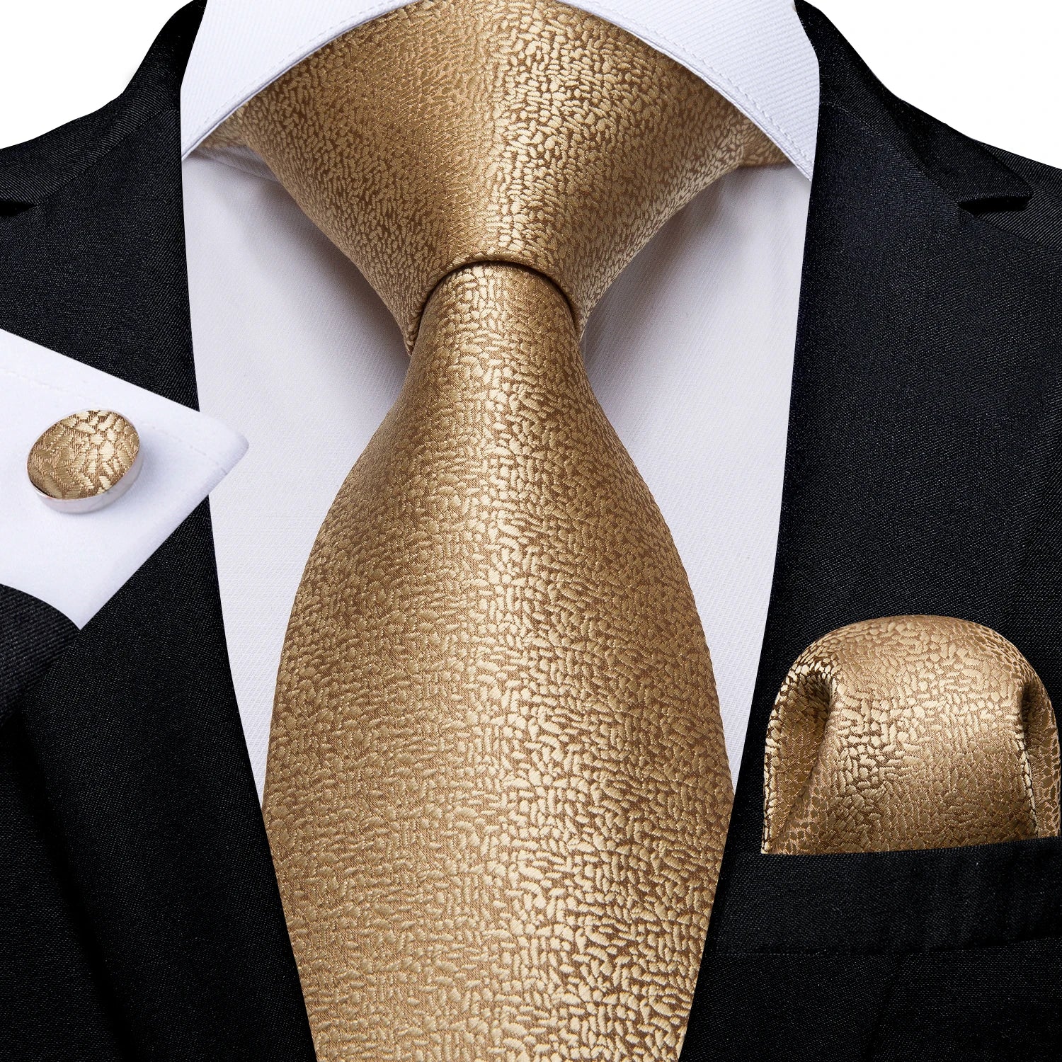 Luxury Blue Plaid Dot Ties For Men Solid Wedding Accessories Neck Tie Handkerchief Cufflinks Set Gravatas Mens Gift DiBanGu