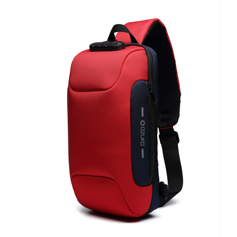 OZUKO New Multifunction Crossbody Bag for Men Anti-theft Shoulder Messenger Bags Male Waterproof Short Trip Chest Bag Pack