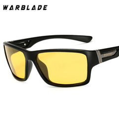 WarBLade Night Vision Sunglasses for Men UV400 Protection Night Driving Glasses Male HD Polarized Yellow Lens Sun Glasses W1821