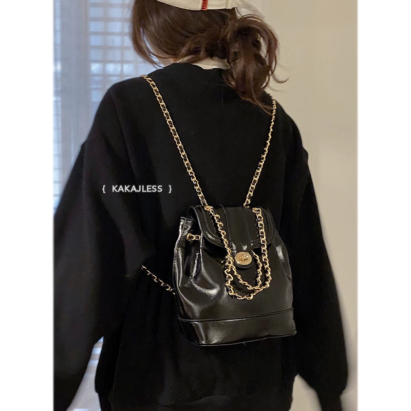 Classic Style Female Chain Student Multi-Functional Backpack Bags