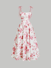 Amazon 2025 European and American New Women's Floral Printed Sling Homecoming dress Summer Sun Dress Spring Dress