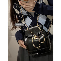 Classic Style Female Chain Student Multi-Functional Backpack Bags