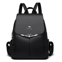 Luxury Designer Fashion Backpack Pu Leather Female Large Capacity Travel Bagpack