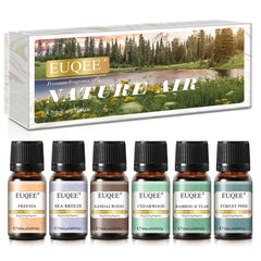 EUQEE 6pcs Fragrance Oils Set 10ml Aroma Oil Gift Box For Humidifier Diffuser Candle Soap Making Air Freshener
