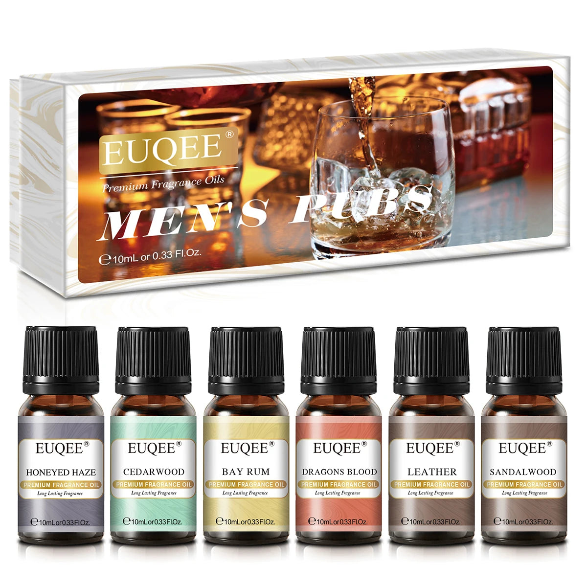 EUQEE 6pcs Fragrance Oils Set 10ml Aroma Oil Gift Box For Humidifier Diffuser Candle Soap Making Air Freshener