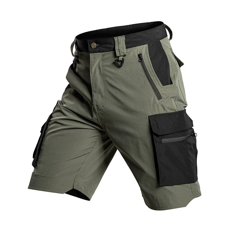 Summer Men's Tactical Cargo Shorts Quick Dry Waterproof Outdoor Shorts for Hiking Camping Trekking Fishing with Multi Pockets
