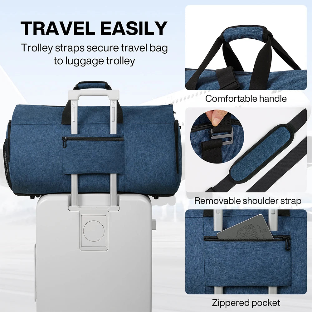 Mixi Carry On Garment Bag for Travel 56L Convertible Duffle Bag