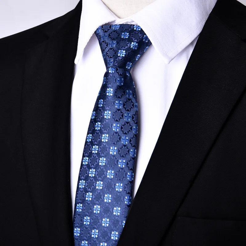 7cm Mens Tie Pre-tied Easy Wear Neck Tie Zipper Lazy Pre-tied Korean Style Stripes Dot Plaid Business Wedding Necktie