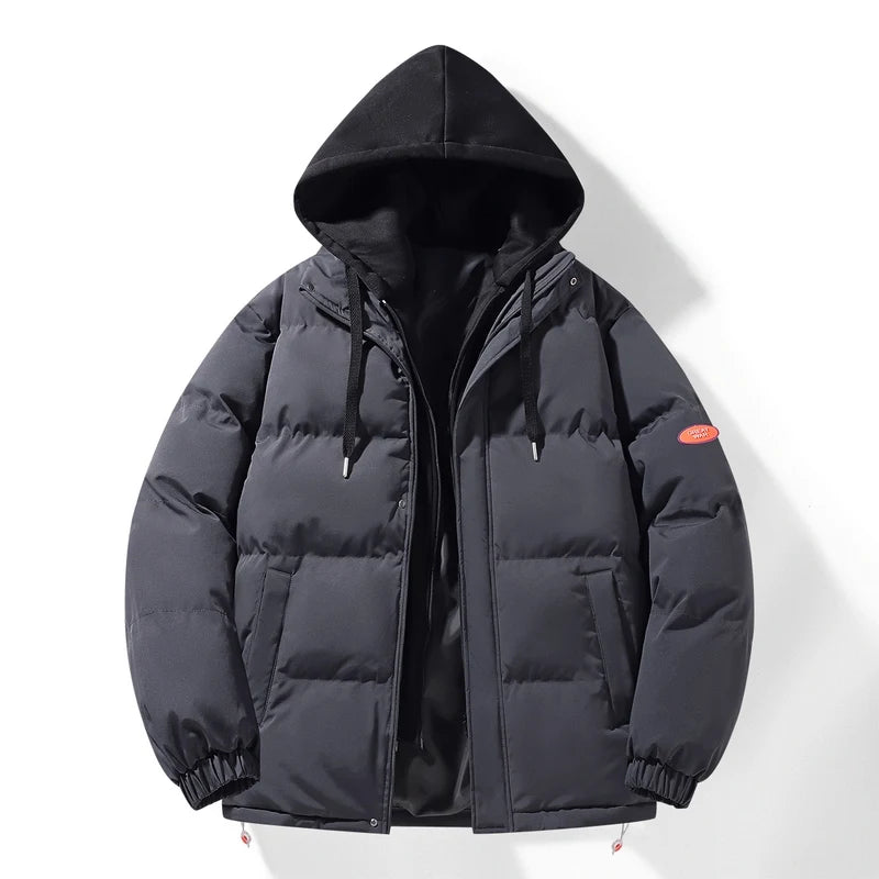 Fashion Men's Hooded Parka Jackets Thick Warm Outdoor Hip Hop Streetwear Casual Winter Quality Male Puffer Jacket Couple Coats