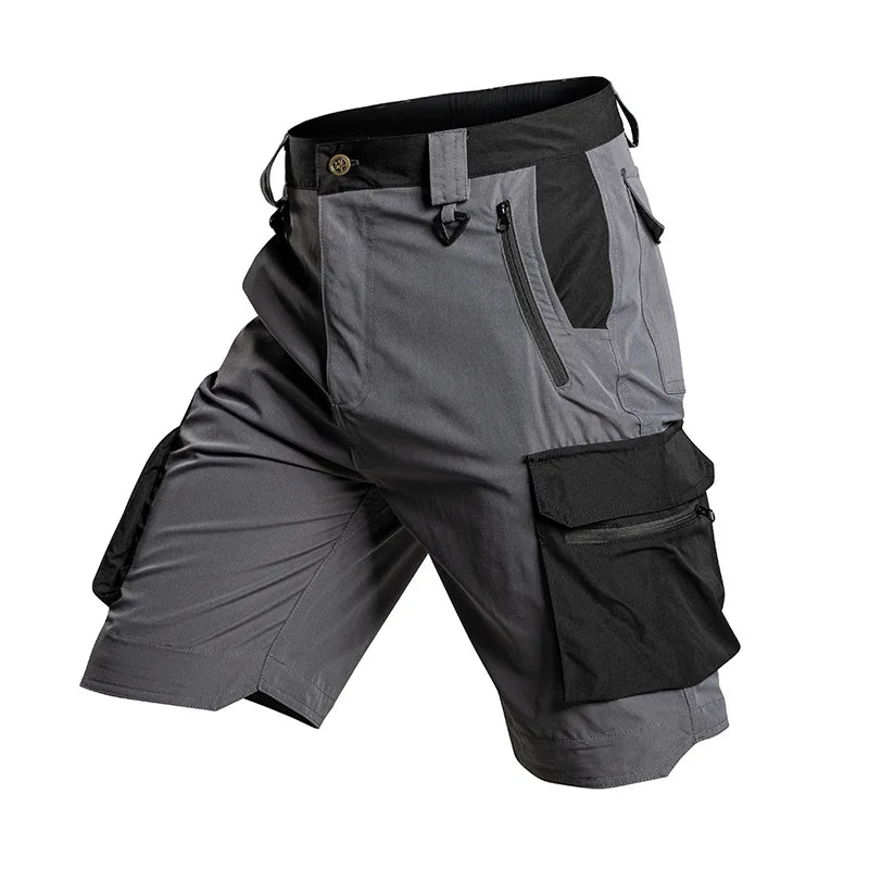 Summer Men's Tactical Cargo Shorts Quick Dry Waterproof Outdoor Shorts for Hiking Camping Trekking Fishing with Multi Pockets