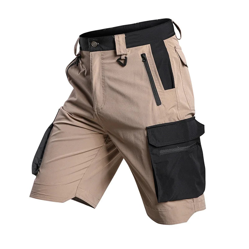 Summer Men's Tactical Cargo Shorts Quick Dry Waterproof Outdoor Shorts for Hiking Camping Trekking Fishing with Multi Pockets