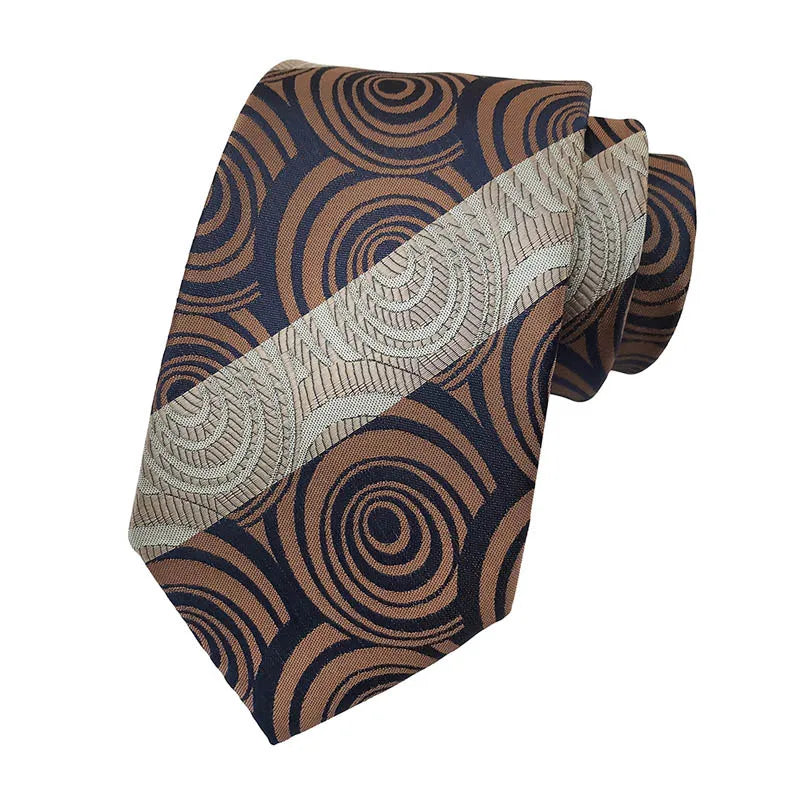 Luxury 8CM Mens Tie Necktie Striped Stripes Ties For Man Groom Jacquard Woven Neck Tie For Business Wedding Party