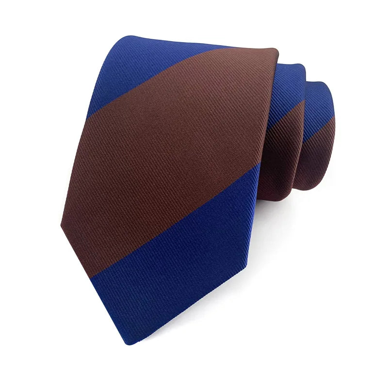 Luxury 8CM Mens Tie Necktie Striped Stripes Ties For Man Groom Jacquard Woven Neck Tie For Business Wedding Party