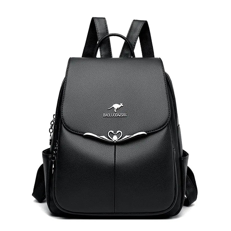 Luxury Designer Fashion Backpack Pu Leather Female Large Capacity Travel Bagpack