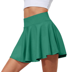 Women'S Stretch Yoga Skirt Printed Athletic Shorts Lightweight High Waisted Skirt With Pockets Women'S Simple Sports Skirt