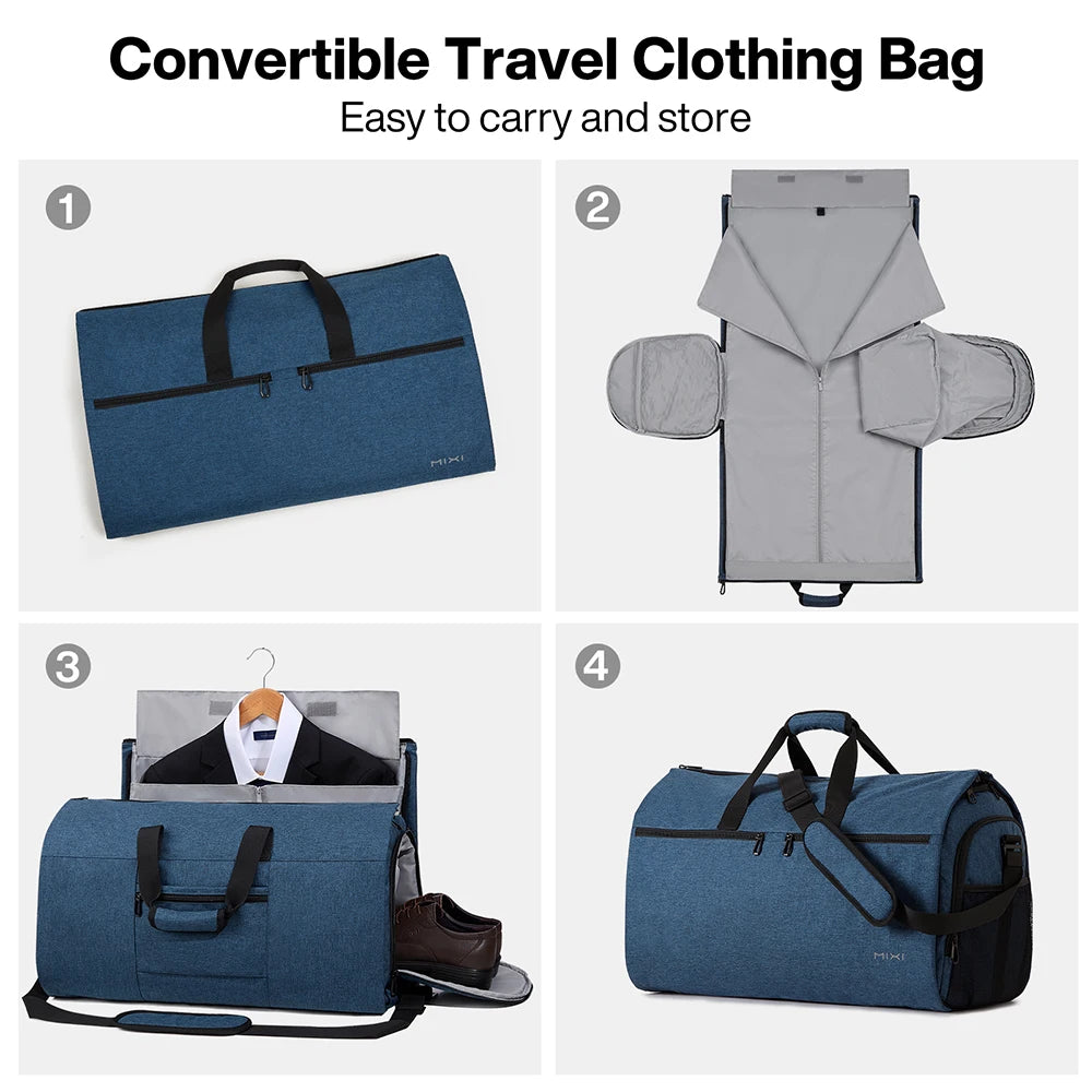 Mixi Carry On Garment Bag for Travel 56L Convertible Duffle Bag