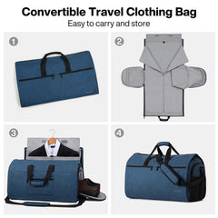 Mixi Carry On Garment Bag for Travel 56L Convertible Duffle Bag
